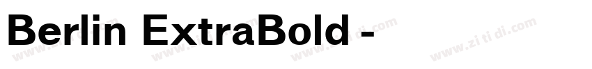 Berlin ExtraBold字体字体转换